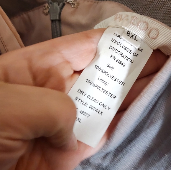 W.too Gray and Pink Evening Gown - Picture 4 of 5